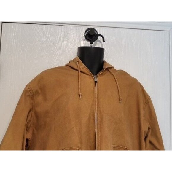 Vintage Walls Workwear Jacket Men Sz XL Brown Duck Canvas Full Zip Hooded Winter - Picture 4 of 9
